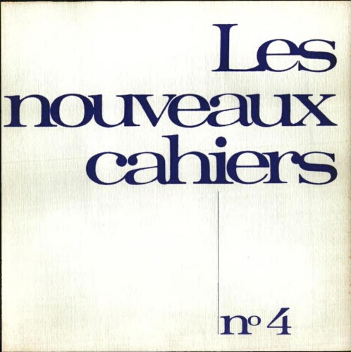 Les Nouveaux Cahiers N°004 (Dec. 1965)